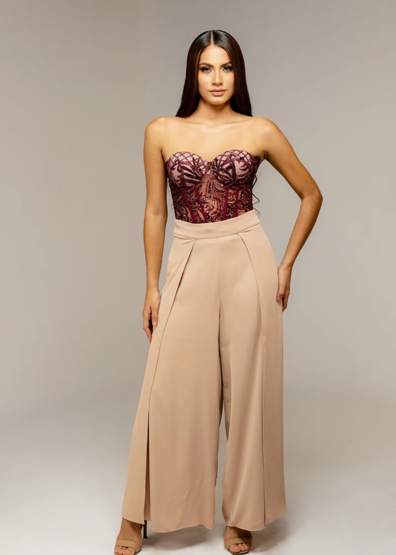 Corset vinotinto